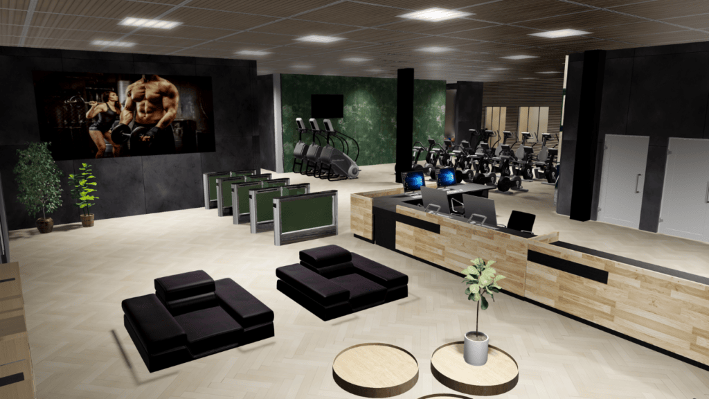 wizualizacja klubu fitness