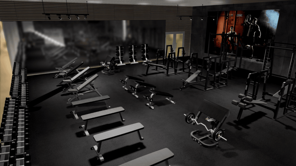 wizualizacja klubu fitness